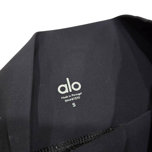 Alo Ankle Warrior Leggings‎ Women's Small Black Yoga High-Waisted Ripped Stretch - Picture 4 of 7